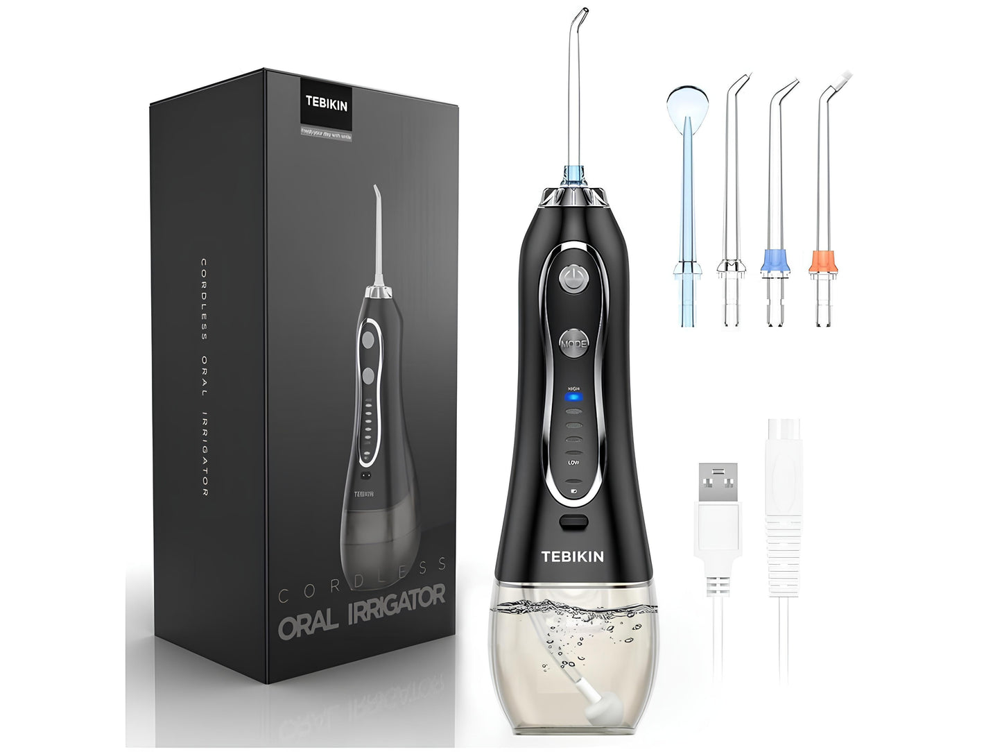 Limpador de Dentes Elétrico para Viagem em Casa 5 Modos.