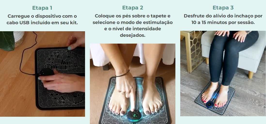 Massageador elétrico para os pés Almofada