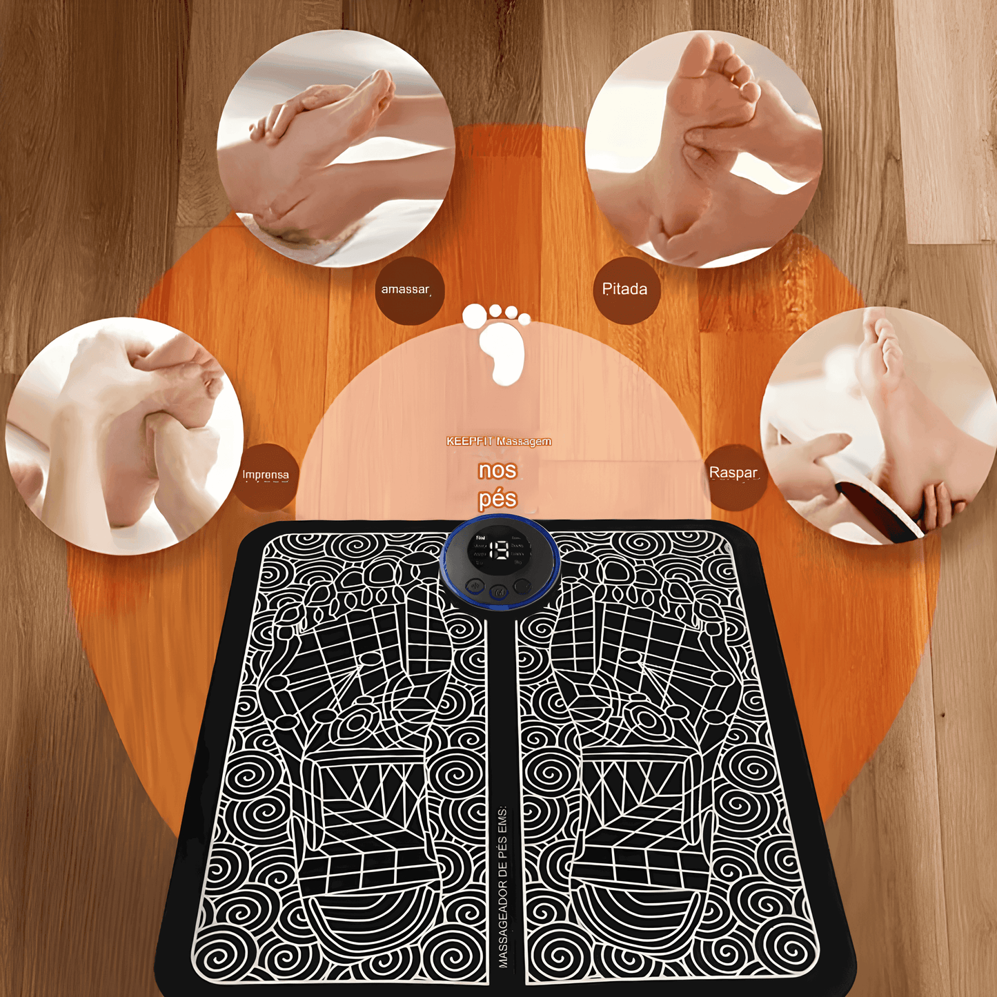 Massageador elétrico para os pés Almofada