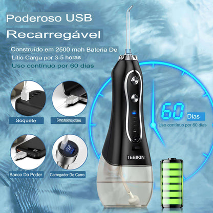Limpador de Dentes Elétrico para Viagem em Casa 5 Modos.