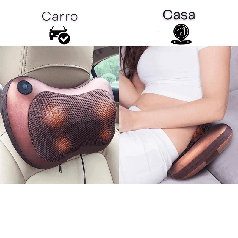 Travesseiro de massagem para pescoço aquecido. - Lojeri