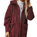 Casaco de pelúcia dupla face tamanho grande roupas femininas. - Lojeri