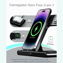 Estação de Carregamento Sem Fio Premium 3 em 1 para Apple - Lojeri