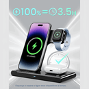 Estação de Carregamento Sem Fio Premium 3 em 1 para Apple - Lojeri