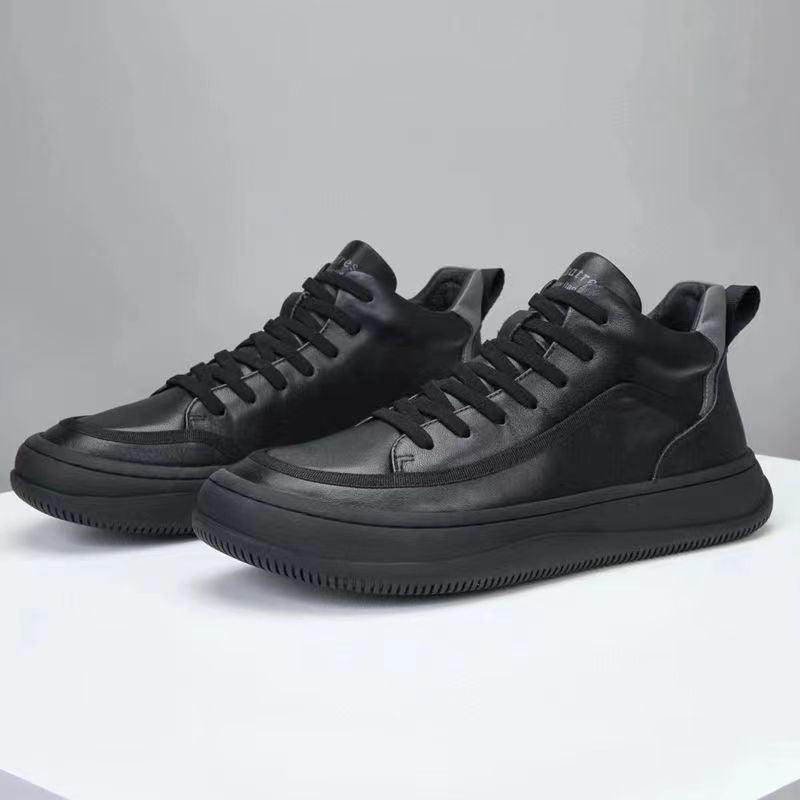 Sapatos Casuais de Couro, Tênis de Cano alto - Lojeri