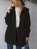 Casaco de pelúcia dupla face tamanho grande roupas femininas. - Lojeri