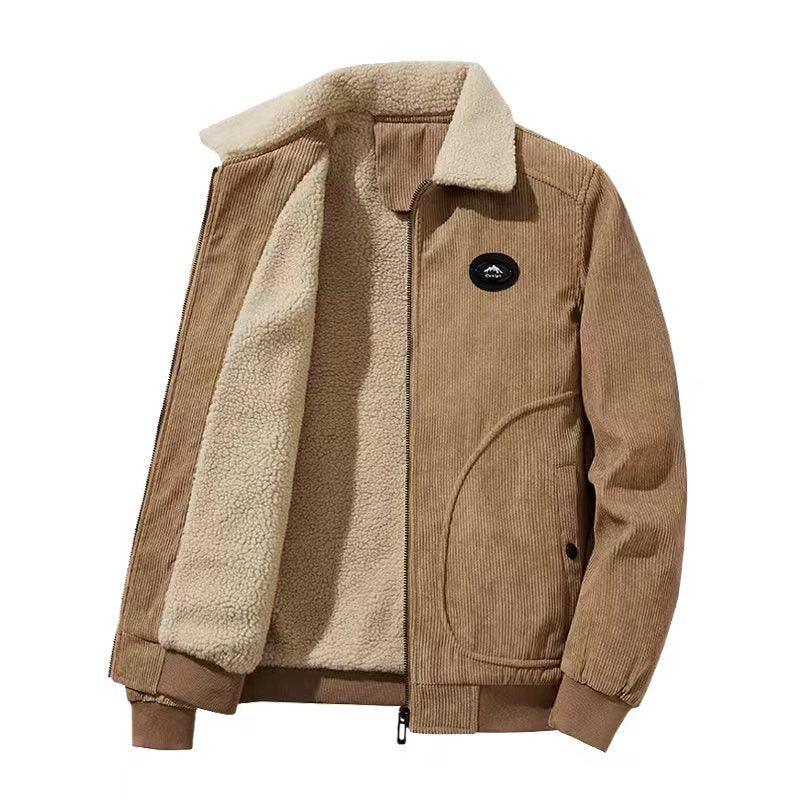 Jaqueta para Homens grossa e com lã extra, feita de pelúcia de borrego. - Lojeri