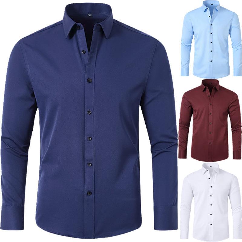 Camisa elástica Masculina de quatro lados, Antirrugas e não precisa passar. - Lojeri
