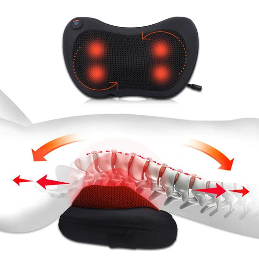 Travesseiro de massagem para pescoço aquecido. - Lojeri