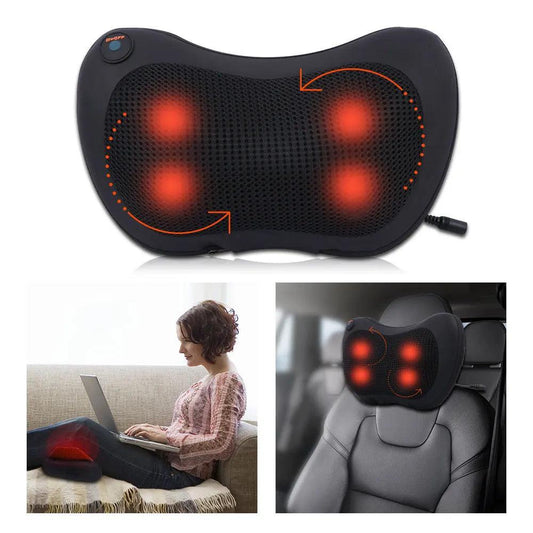 Travesseiro de massagem para pescoço aquecido. - Lojeri