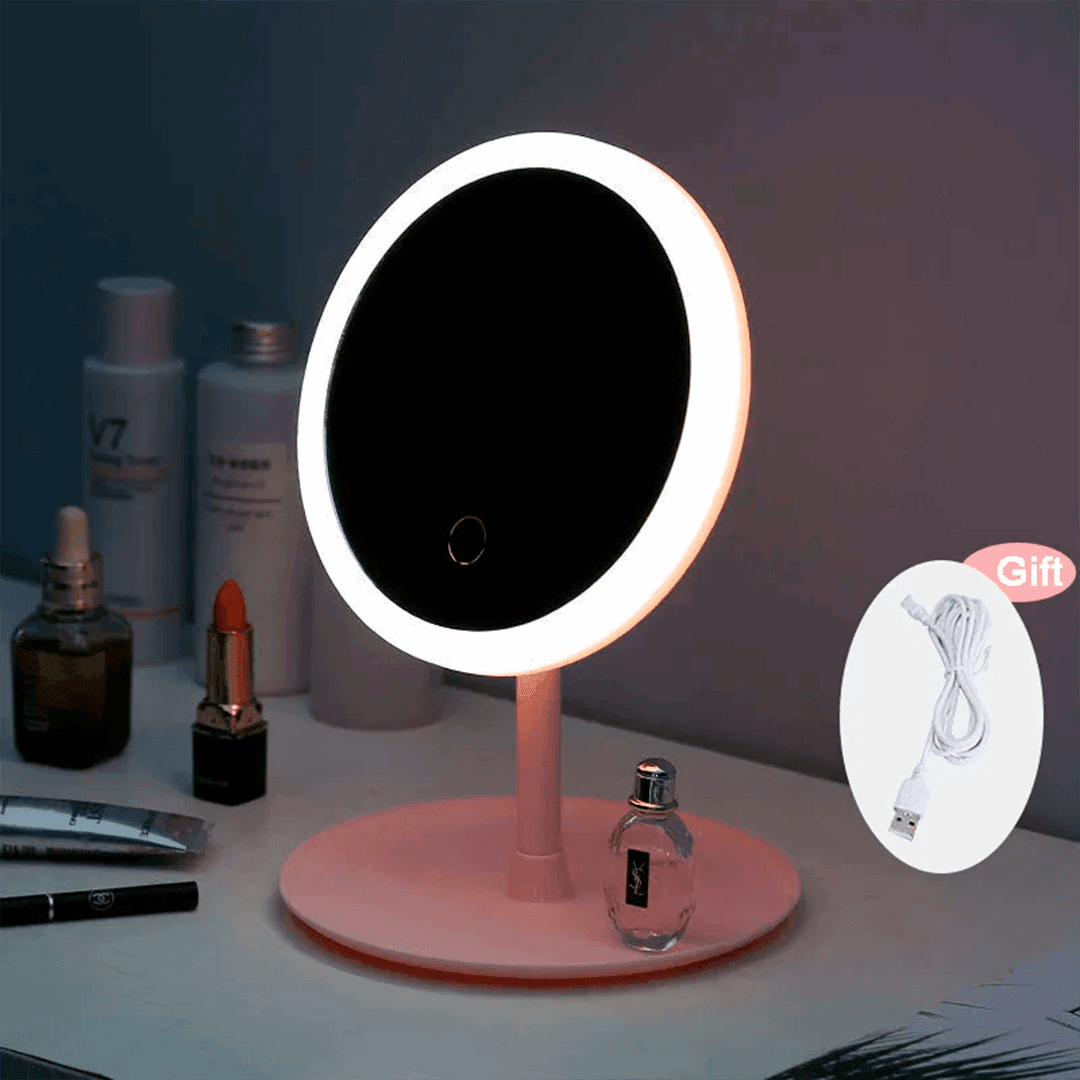 Espelho de maquiagem com luz led - 3 modos - Lojeri
