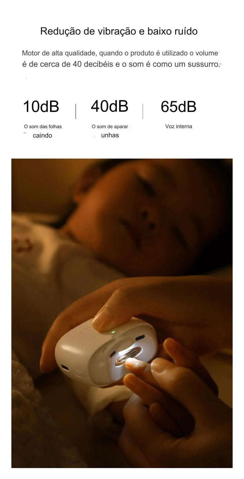 Aparador de Unhas prático Elétrico Nail Clipper - Lojeri