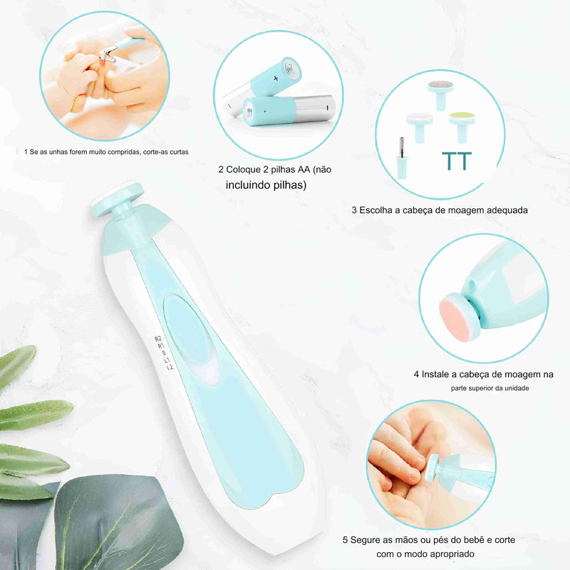Aparador de unhas elétrico do bebê, Kid Nail Polisher. - Lojeri