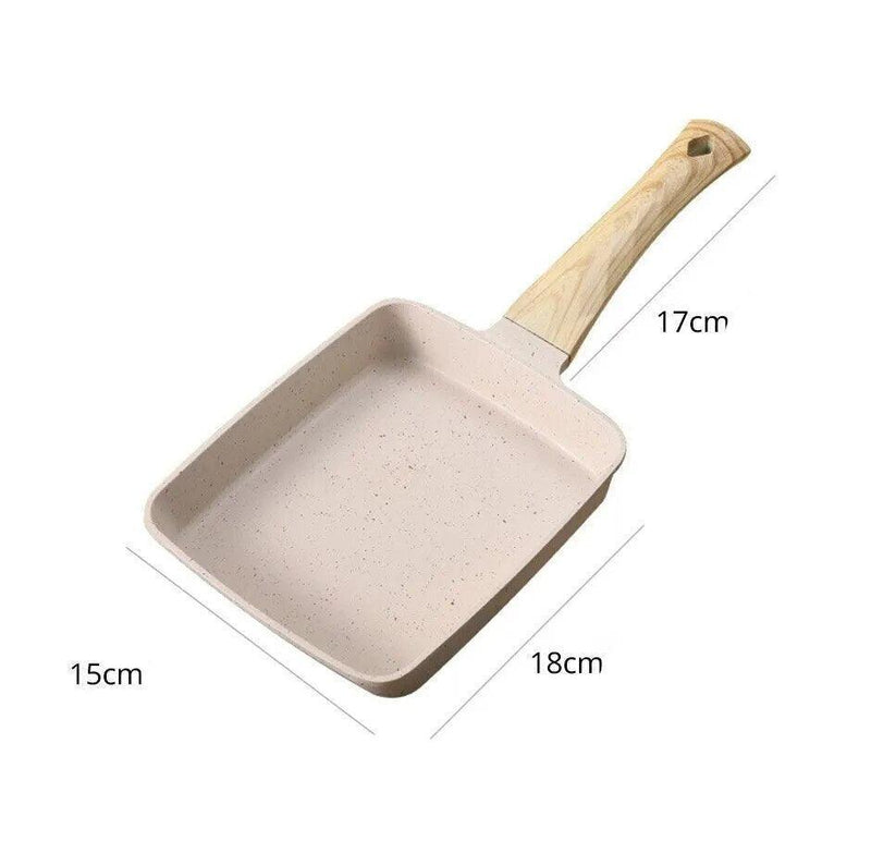 Panela antiaderente com alça de madeira - Lojeri