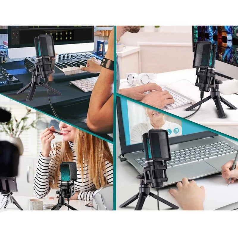 Microfone RGB com Braço Articulado - Lojeri