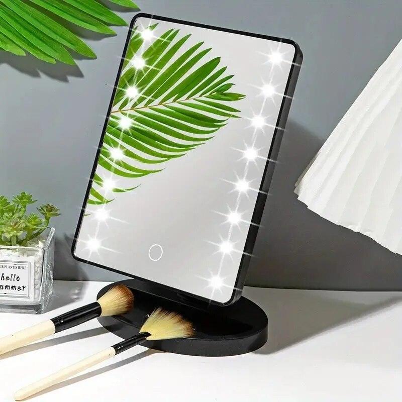 Espelho com luz led - Recarregável USB - Lojeri